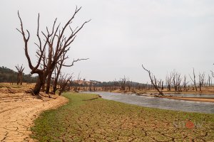 Lake Hume Weir during 2006 drought